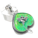 Natural Green Triplet Opal 925 Sterling Silver Jewelry Pendant 1.62 f3n59