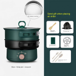 Elektriline keedupott Kokkupandav kuumpott kaasaskantav multikeetja, jagatud t&uuml;&uuml;pi riisipliit praepann Home Travel 1,6L EU valge