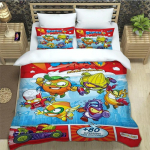 Armsad multikad Super Zings Voodipesukomplektid peen vooditarvete komplekt tekikott tekikoti komplekt voodipesukomplekt luksuslik S&uuml;nnip&auml;evakingitus 135X200cm 2pcs