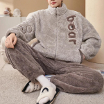 Meeste Talvine Soe Magamisriiete Pidžaamakomplekt Meeste Flanellist Pidžaama &Ouml;&ouml;riided Koduriietus Samet Korallfliis 6XL Suur Suurus Pijama 5XL