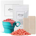 Allong Self Hard Waxing Kit Heater Cup Set for all areas, 100g, 1 set beige