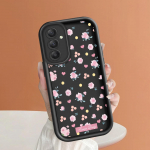 Pehme silikoonist ruudukujulise redeliga printimismustriga telefoni korpus T&auml;iskaanega kaamera p&otilde;rutuskindel kaitse kummist &uuml;mbris Samsungile Samsung A22 5G valge