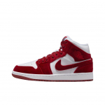 Air Jordan 1 Mid Punane Samet Naiste Tennised Valge Must Team-Red FZ3334-100 38