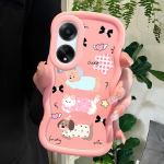 V&auml;rvitud muster Big Wave Edge pehme silikoon materjal Macaron telefoni &uuml;mbris p&otilde;rutuskindel kaitsev kummist &uuml;mbris OPPO Reno Realme jaoks OPPO A31 2020 valge