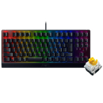 Razer M&auml;nguriklaviatuur Tenkeyless Mehaaniline Klaviatuur BlackWidow V3 Tenkeyless JP Kollane L&uuml;liti Mehaaniline Kollane Telg L&auml;bipaistev Korpus Chroma RGB V&auml;ga must