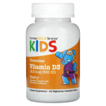 California Gold Nutrition, Laste n&auml;rimistablett D3-vitamiin, Looduslik kirsimaitseline, 12,5 mcg (500 R&Uuml;), 90 Vegantabletti