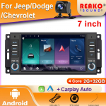 7-tolline Android-autoraadio Jeepi jaoks Toe 4G v&otilde;rgu Wifi Carplay DSP Mirror Link GPS-navigatsioonis&uuml;steem auto DVD-m&auml;ngija auto jaoks 4 core 2GB +32GB carplay