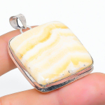 Yellow Calcite Handmade 925 Sterling Silver Jewelry Pendant 1.85 r6b89