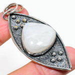 Rainbow Moonstone Handmade 925 Sterling Silver Gift Pendant 2.60 j6u06