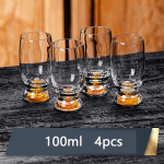100ml Kristallist Likeeriklaaside Komplekt 2/4/6 tk Viski Viina Shot Klaas Veiniklaasid Kuldne Klaas Kange Alkohol Sake Soju Br&auml;ndi Teekann