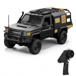 Puldiga auto, 2,4 GHz 4WD maastiku Rock Crawler s&otilde;iduk tulede ja 3 akuga, 1:12 1 battery must