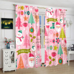 2 t&uuml;kki - J&otilde;ulumustriga kardinad - Pol&uuml;estermaterjal - Magamistoa, elutoa, kabineti privaatsed kardinad - Kohandatavad mustrid 30inchx65inchx2Pcs