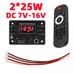 DC 5V-12V Bluetooth 5.0 MP3 WMA WAV APE dekooder pardal auto k&auml;ed-vabad helimoodulid mikrofon USB TF FM raadio MP3 muusikapleier k&otilde;lar DC 7V-16V 50W