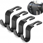 4 tk autoistme peatoe konksud tagaistme riidepuu Hoiukorraldaja k&auml;ekoti ja mantli riiete jaoks must