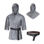 Halloweeni rollim&auml;ngukost&uuml;&uuml;mid, keti imitatsiooniga s&auml;rk Knight Cosplay kost&uuml;&uuml;mikomplekt, 3/4 tk. XXL