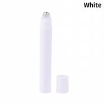 10 ml t&uuml;hi parf&uuml;&uuml;mirulliga rullpalliga pudel plastikust roostevabast terasest vedelike &otilde;likonteineri korduvt&auml;idetavate pudelite hoidikutel valge