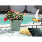 Pot de fleurs Carr&eacute; 32 cm - EDA - Toscane &ndash; 32 x 32 x H.32 cm - 22 L - Vert Laurier