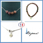 Pierres et Min&eacute;raux. Parure bijoux Bracelet Collier 4 Perles Rubis de Mogok, Birmanie, Taille personnalisable.