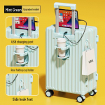 Jaapani stiilis kompaktne v&auml;rske kohver: Vastupidav universaalne ratastega k&auml;ru noortele, naistele ja meestele, nahast ja paroolilukuga 18-inch taevasinine v&auml;rv