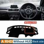 Auto armatuurlaud Kattepadi P&auml;ikesekaitse UV-vastased Vaibad Libisemisvastane Matt Tarvikud Mazda 3 BM 2014 2015 2016 2017 2018 jaoks