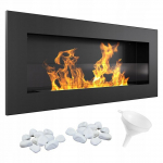 Seinale paigaldatav Bioetanool kamin DELTA2 SLIM T&Uuml;V SET