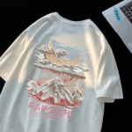 Suvemood Heavyweight Retro Meeste Inglise Kirjad 100% Puuvillane Prinditud &Uuml;markaelus Kvaliteetne Casual Fitness Street T-s&auml;rk S