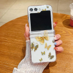 Samsung Galaxy Z Flip6 Flip5 Flip4 l&auml;bipaistva &uuml;mbrise liblikas mustriga kokkupandav l&auml;bipaistev kate Samsung Galaxy Z Flip jaoks 6 5 4 3 For Galaxy Z Flip5