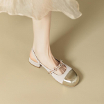 Kreemjas magus t&uuml;druk v&auml;ike l&otilde;hnav tuul prantsuse p&auml;rl lill madal konts v&auml;rvide sobitamise kott pea t&uuml;hi Mary Jane sandaalid naiste suve 40