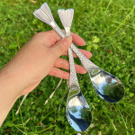 Roostevabast terasest supilusikas s&uuml;vendage suure mahutavusega lusikas h&otilde;bedane peegel, poleeritud s&ouml;&ouml;gin&otilde;ud, riisisupp, riisi kodune k&ouml;&ouml;gin&otilde;u 1PCS