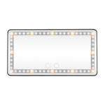 LED-peegel auto p&auml;ikesesirmi tarvikud h&auml;mardatav taaslaetav lihtne paigaldada universaalne valgustusega tahavaatepeegel edevus meigipeegel must