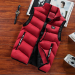 Suures suuruses mood meeste jope varrukateta vest S&uuml;gistermilised pehmed vestid vabaaja mantlid Meeste puuvillane meeste vest Meeste paks vest 8XL L punane