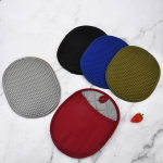 2 in 1 Oven Mittens Heat Resistant Pot Holder Good Grip Gloves Potholder for Camping, Barbecue, roheline