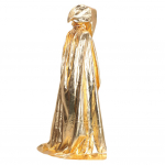 Kapuutsiga kuub, keskaegne n&otilde;iamantel, neem P&otilde;randa pikkune Halloweeni kost&uuml;&uuml;m kuldne