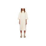 Fear Of God Essentials FW22 Valge L&uuml;hikeste Varrukatega Midi Kleit Naiste Kleidid Munakoore FOG-FW22-081 S