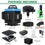 4D 16 joont rohelised lasertasemed kaugjuhtimispult 360 horisontaalset ja vertikaalset ristjoont koos automaatse isetasanduva &uuml;liv&otilde;imsa laserkiirega