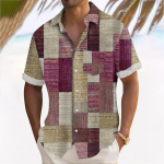 Hawaii s&auml;rk meestele, meeste vintage n&ouml;&ouml;pidega keeglis&auml;rgid l&uuml;hikeste varrukatega suvine rannas&auml;rk M