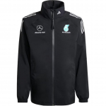 Adidas X Mercedes-Amg Petronas F1 Koost&ouml;&ouml;meeskond Ss25 Logo Triibuline Moodne Mitmek&uuml;lgne Mugav Seisukrae T&ouml;&ouml;jakk Meeste Jakk Must JX0760 XL