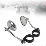Motorcycle Clip on Round Sturdy Lightweight Easy to Install Retro for Spart Part Argent