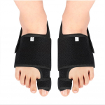 Three dimensional pressure hallux valgus corrector Black  PU silicone arch pad (1 pair)