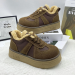 Naiste Karusnahast Soojad Puuvillased Kingad Pahkluusaapad Madalad Tossud Uued Disainer Suede Pl&uuml;&uuml;s Lumesaapad Sport Platvorm Vabaaja Kingad Botas 36