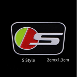 3D T&otilde;stetud S R Sport Logo Auto Rooliratta Embleem M&auml;rk Kleebis Decals XF XE XJ F-Type F-Pace E-Pace I-PACE jaoks S red