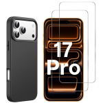 Coque Noir pour iPhone 17 PRO et 2 Verres Tremp&eacute; Film Protection Ecran Phonillico&reg;