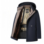 Meeste talvine paksendatud puuvillase polsterdatud jope, &auml;riline vabaaja sulejope, keskmise pikkusega puuvillane mantel 3XL