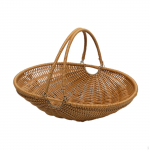 Foldable Handle Picnic Storage Basket in PP Material for Food And Small Items with Iron Wire Frame Size S