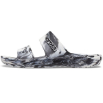 Crocs Classic Clog Marmorimustriga Libisevad Sandaalid Unisex Jalan&otilde;ud Valge Must 207701-103 41-42
