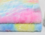 Seitsmev&auml;rviline sametine vikerkaare batik-gradient flanellkangas m&auml;nguasjade ja kodutekstiilide jaoks Model 2 pink