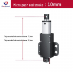 Mini elektriline 12/24V DC teleskoop-survevarras 10 mm k&auml;iguga