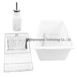 Xinrongqing Roostevabast terasest labori n&auml;riliste aretuspuur hiirtele, rottidele ja hamstritele JM1 cage + 250ml silicone water bottle