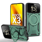 Xiaomi Poco X3 NFC &uuml;mbris Magsafe'i magnetilise juhtmevaba laadimis&uuml;mbrise jaoks PocoX3 X3 X 3 Pro r&otilde;ngastatava telefoni tagakaas For Poco X3 Pro roheline