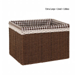 Rotangist punutud kaanega hoiukorv - Kosmeetikaorganisaator ja suupistekarp Four-Piece Set